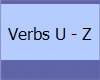 Verbs U - Z